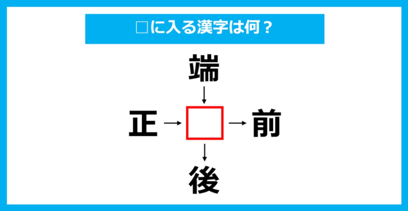 【漢字穴埋めクイズ】□に入る漢字は何？