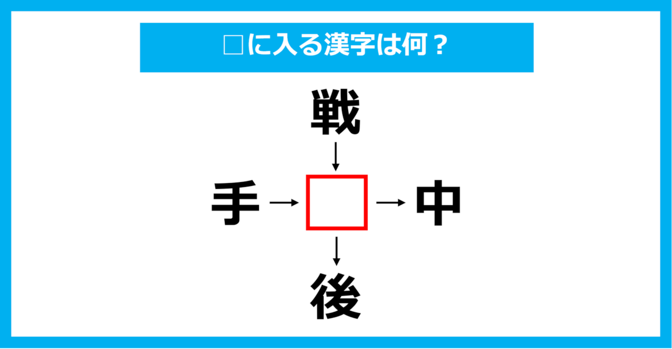 【漢字穴埋めクイズ】□に入る漢字は何？