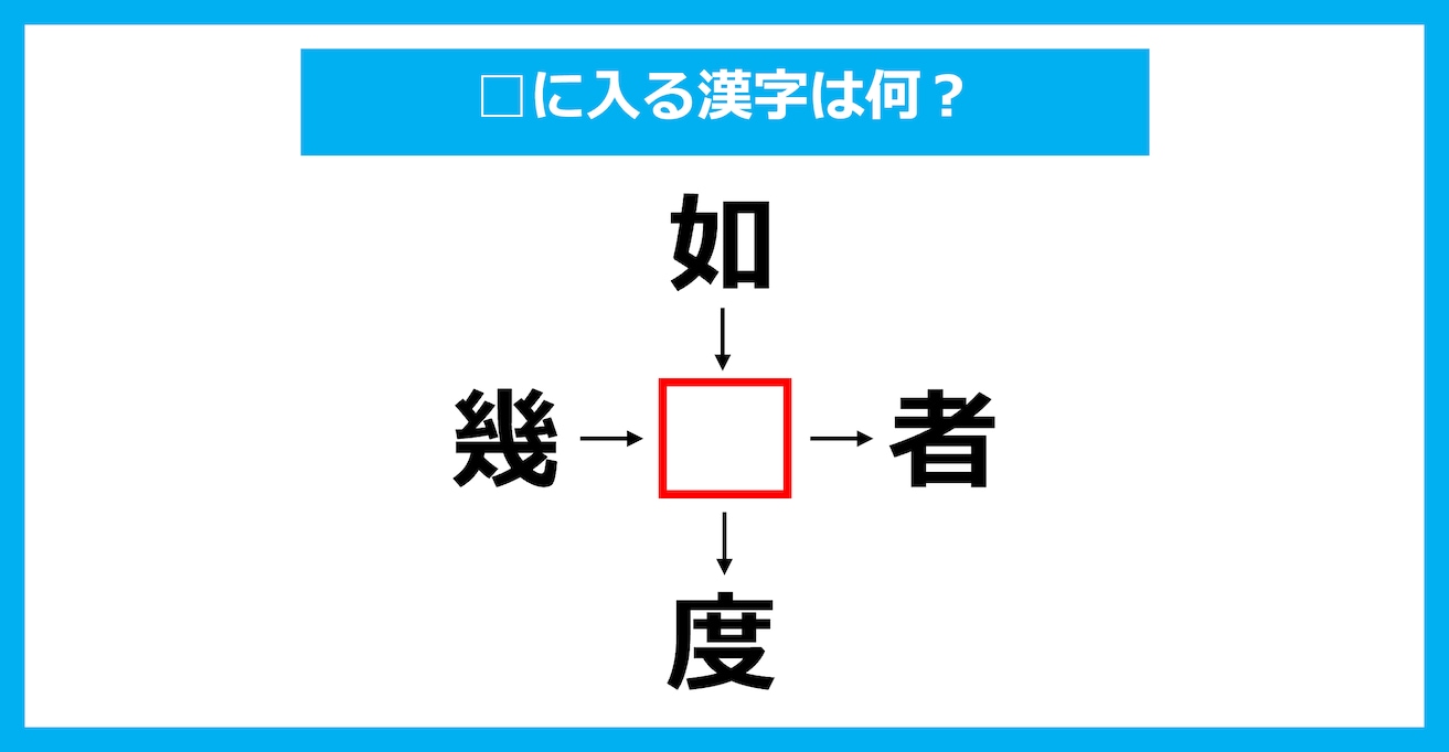 【漢字穴埋めクイズ】□に入る漢字は何？（第2774問）