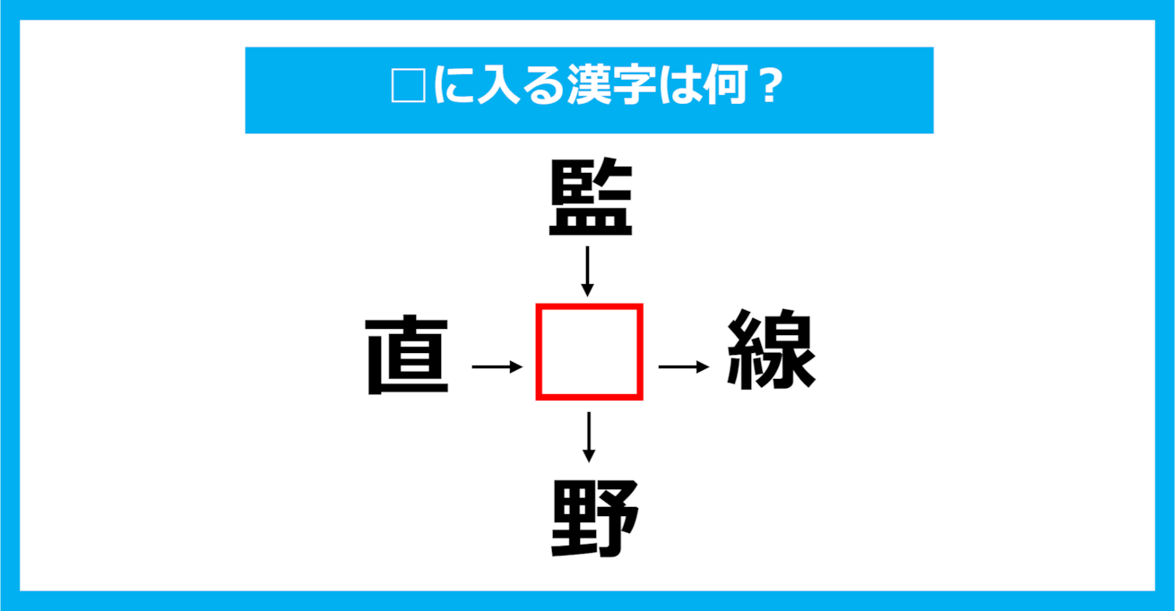 【漢字穴埋めクイズ】□に入る漢字は何？