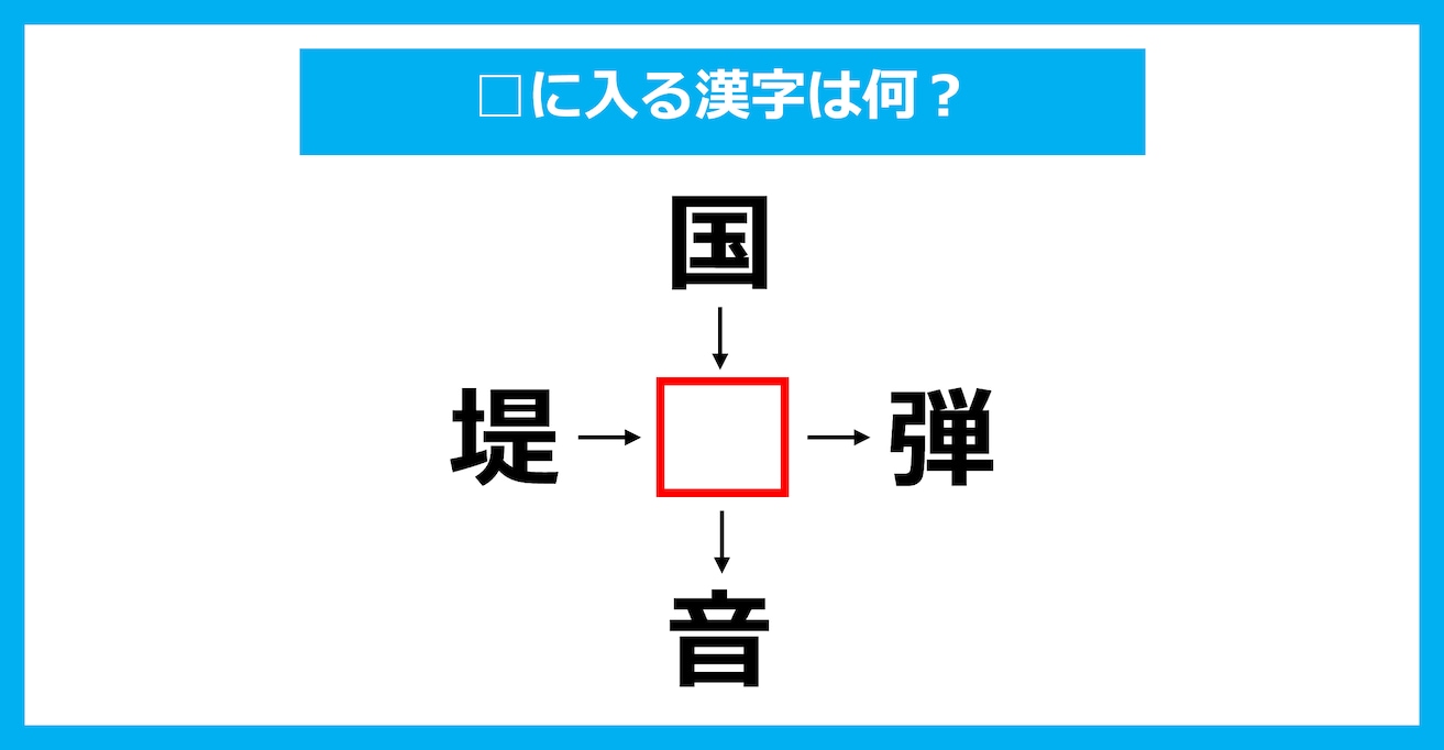 【漢字穴埋めクイズ】□に入る漢字は何？（第3141問）