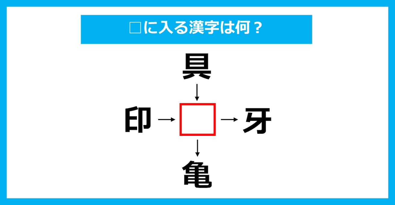 【漢字穴埋めクイズ】□に入る漢字は何？（第3229問）