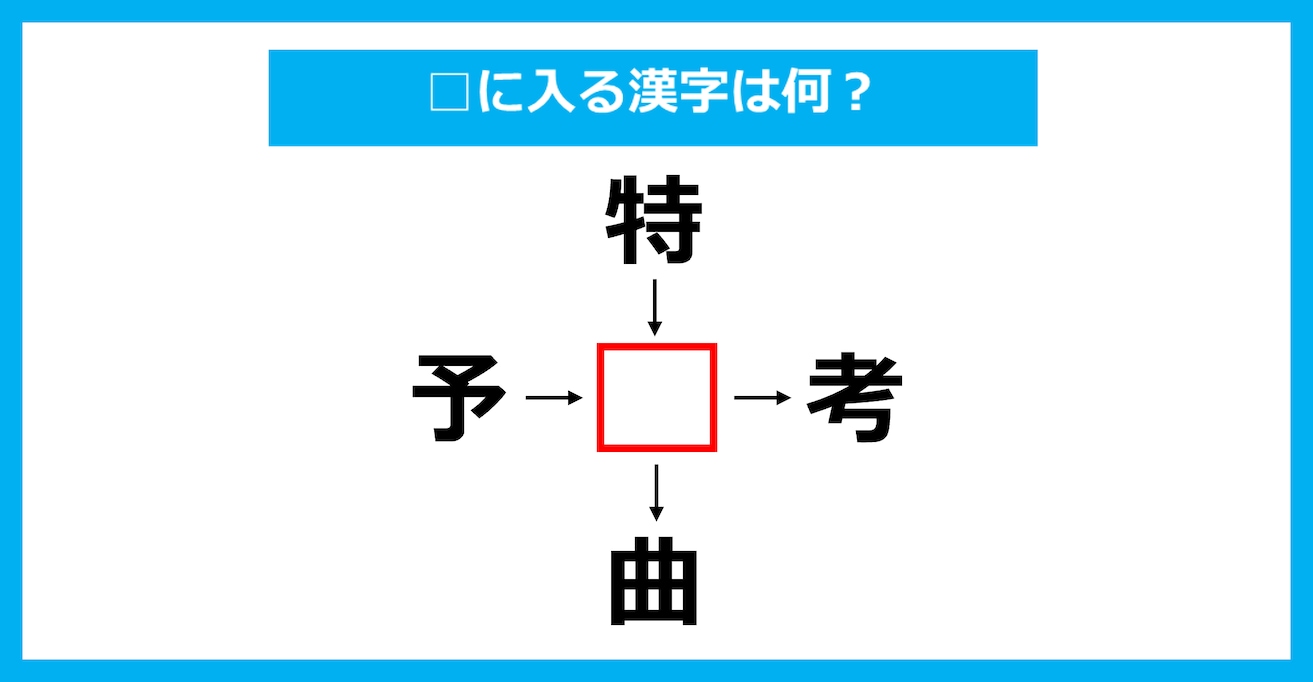 【漢字穴埋めクイズ】□に入る漢字は何？（第3238問）
