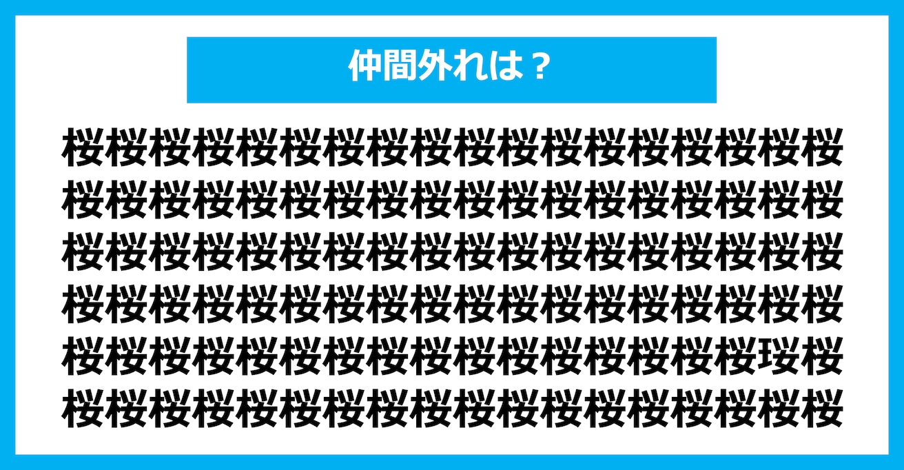 【漢字間違い探しクイズ】仲間外れはどれ？（第2441問）