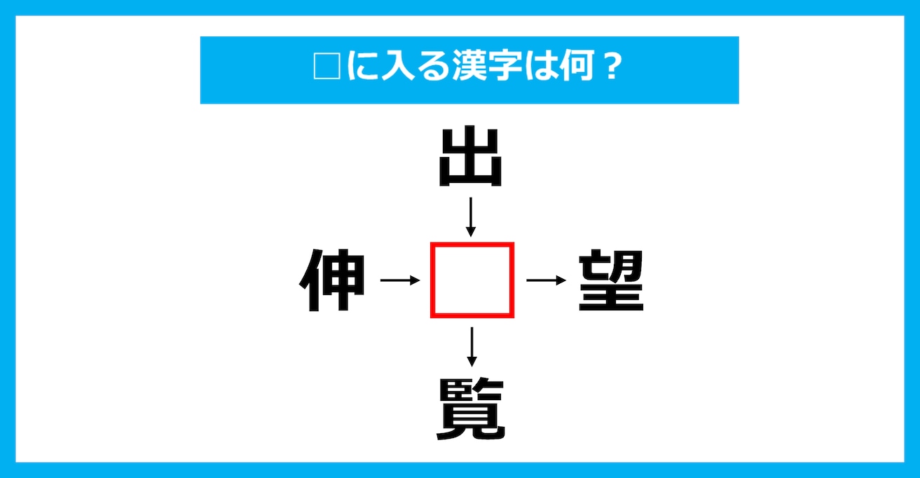 【漢字穴埋めクイズ】□に入る漢字は何？（第3259問）