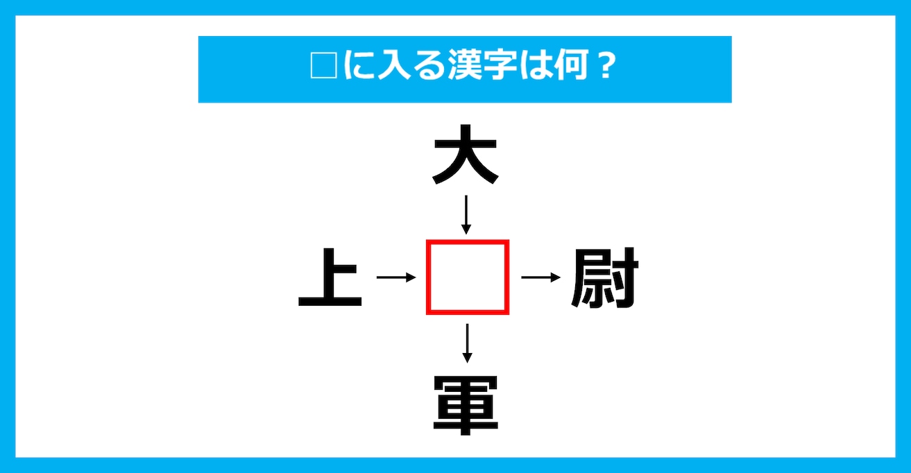 【漢字穴埋めクイズ】□に入る漢字は何？（第3281問）