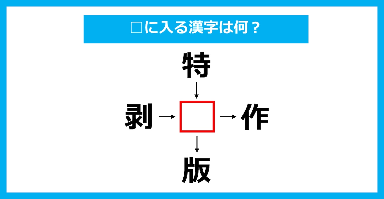【漢字穴埋めクイズ】□に入る漢字は何？（第3287問）