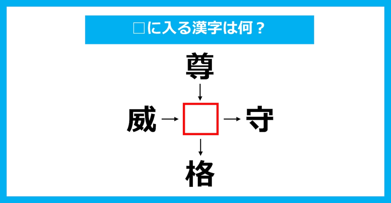 【漢字穴埋めクイズ】□に入る漢字は何？（第3350問）