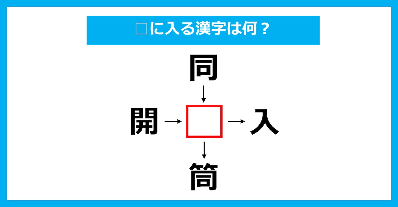 【漢字穴埋めクイズ】□に入る漢字は何？（第3367問）