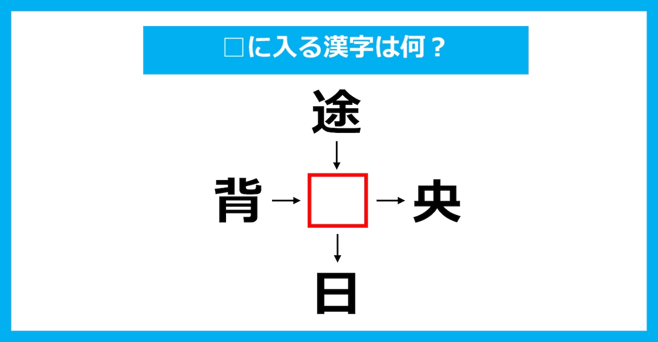 【漢字穴埋めクイズ】□に入る漢字は何？（第3371問）