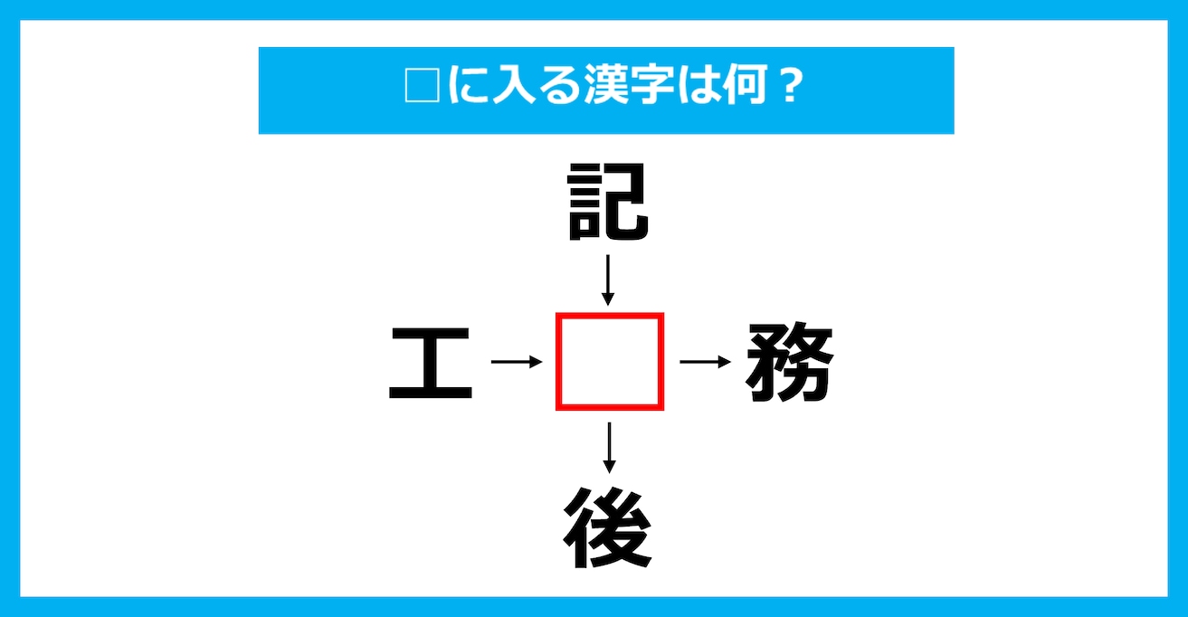 【漢字穴埋めクイズ】□に入る漢字は何？（第3373問）