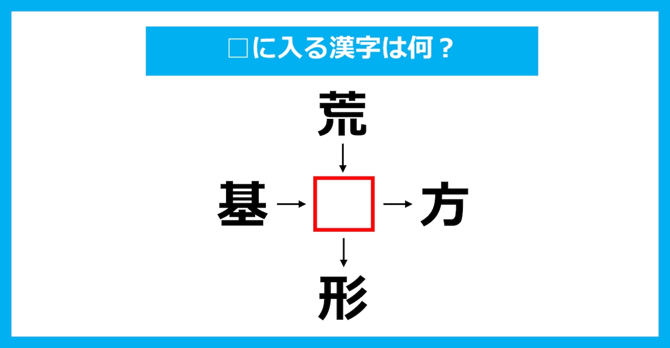 【漢字穴埋めクイズ】□に入る漢字は何？（第3391問）