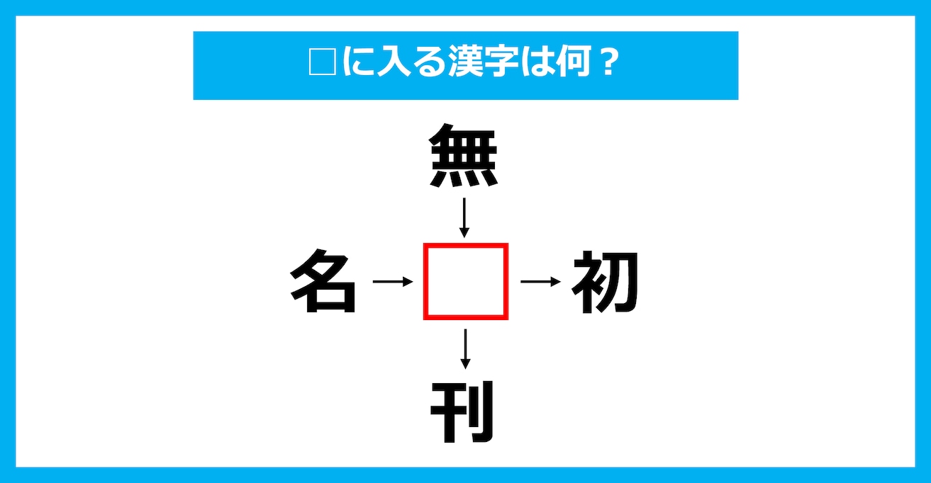 【漢字穴埋めクイズ】□に入る漢字は何？（第3410問）