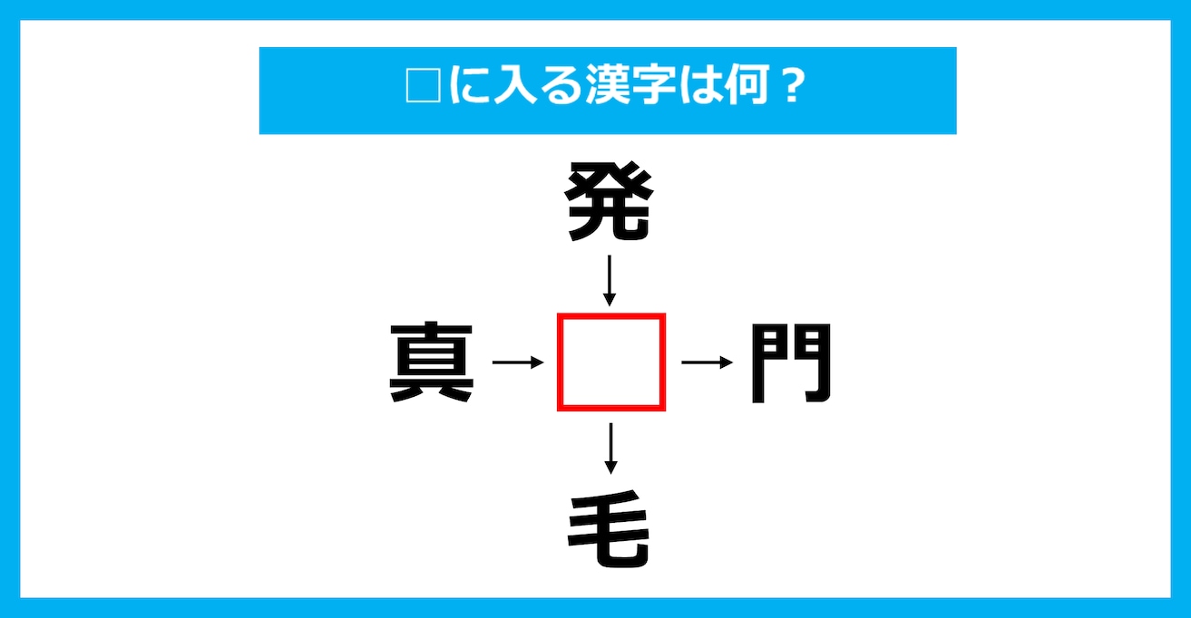 【漢字穴埋めクイズ】□に入る漢字は何？（第3464問）