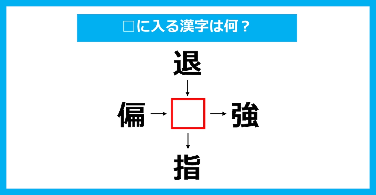 【漢字穴埋めクイズ】□に入る漢字は何？（第3540問）
