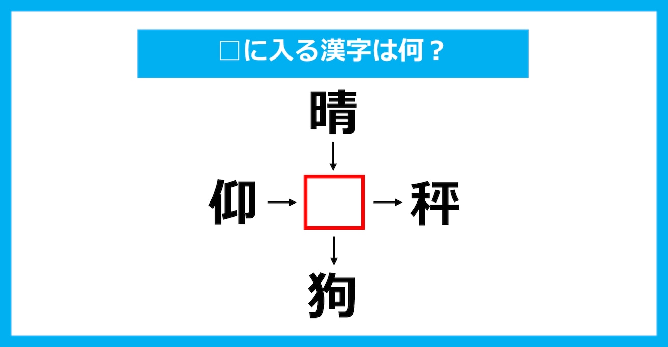 【漢字穴埋めクイズ】□に入る漢字は何？（第3630問）