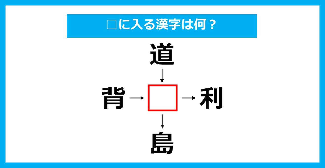 【漢字穴埋めクイズ】□に入る漢字は何？（第3786問）