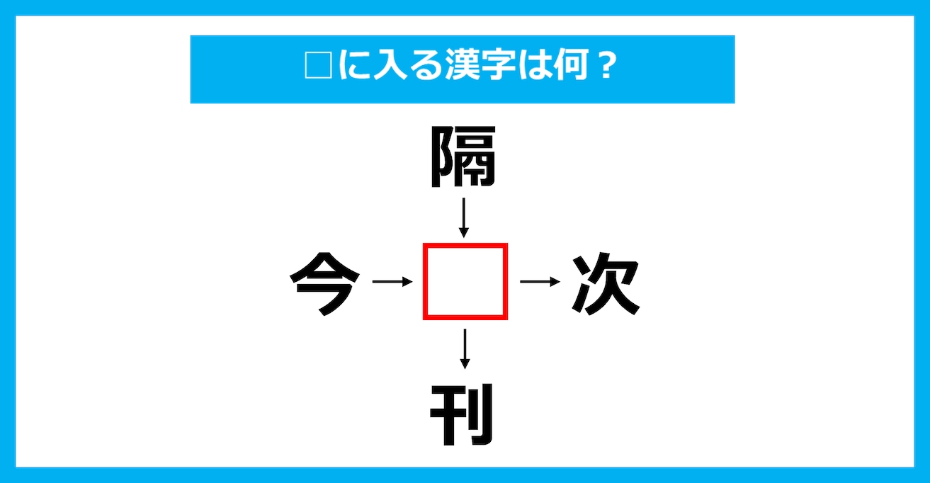 【漢字穴埋めクイズ】□に入る漢字は何？（第3795問）
