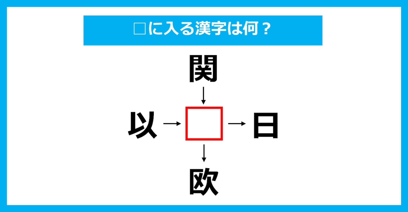 【漢字穴埋めクイズ】□に入る漢字は何？（第3797問）
