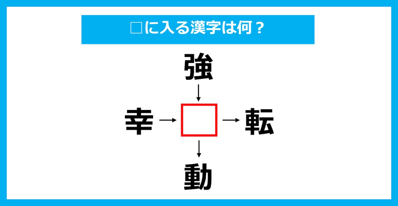 【漢字穴埋めクイズ】□に入る漢字は何?(第3831問)
