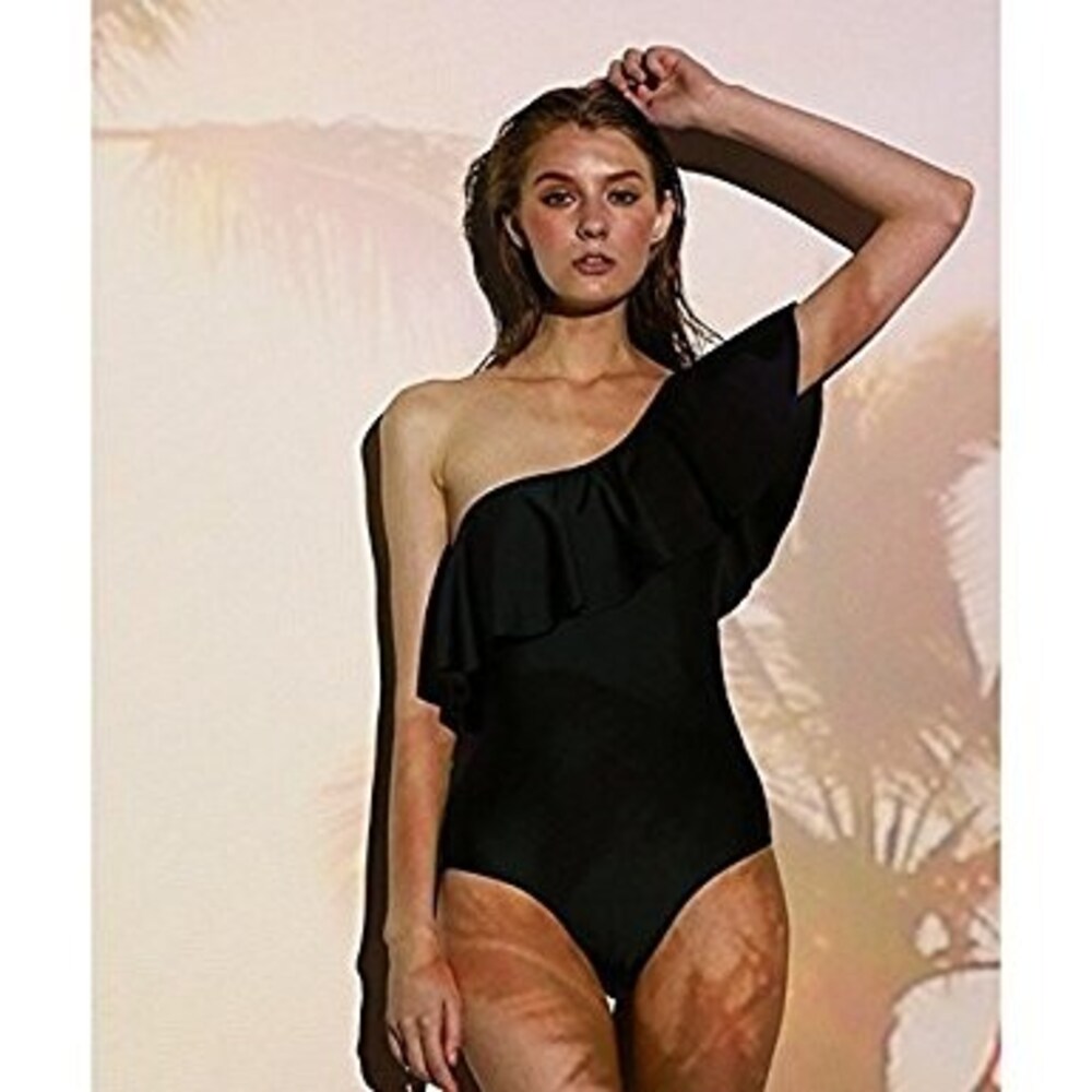 SUNBABIES One Shoulder Ruffle One-piece