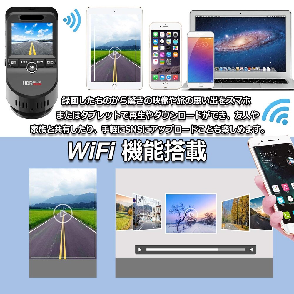 Wi-Fi機能|無線LANで映像管理!