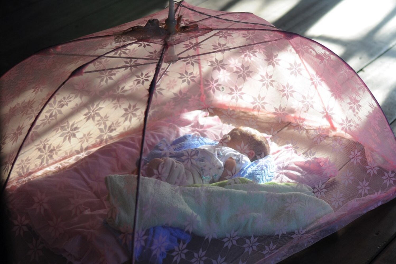 お部屋での蚊対策には蚊帳が便利!