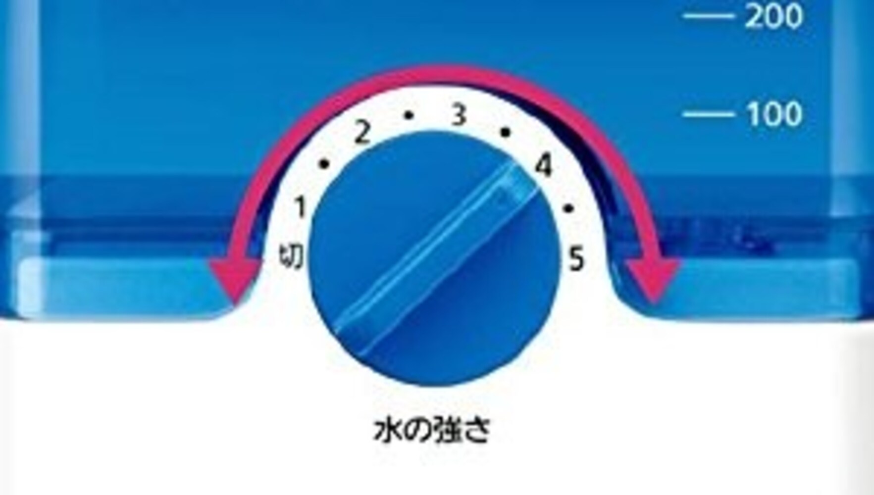 口腔洗浄器 水の強さを変える