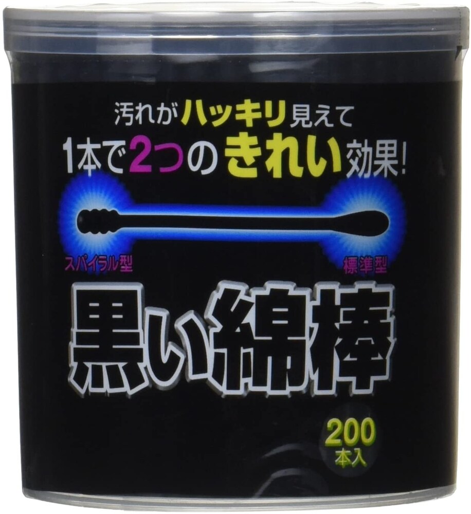 色・形|スパイラル型でごっそり絡めとる!黒色なら耳垢が見えて満足度UP