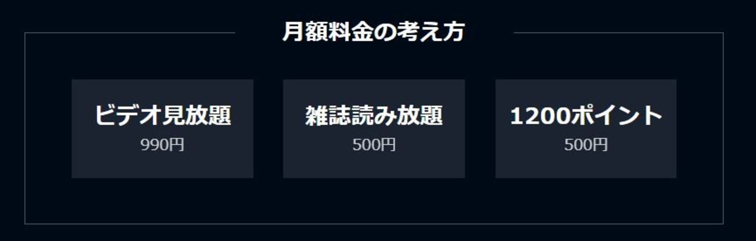 ・利用料|見放題が月々1,990円!