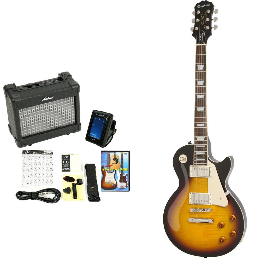 Epiphone / Les Paul Standard Plus Pro Vintage Sunburst 【スタンダード入門13点セット】
