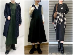 3990円のベストセラー！【ユニクロ】大人がきれい見えする「秋冬ワンピース」着まわしコーデ 