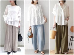 【大人の白シャツ＆ブラウス】清潔感がカギ！顔映りも体型カバーもかなう「春の白トップスコーデ」3選