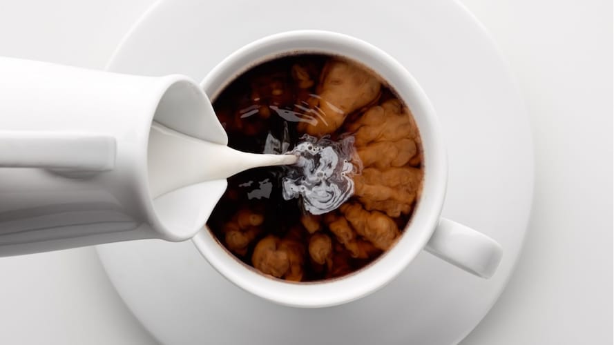 コーヒーフレッシュやミルクは飲むときに!