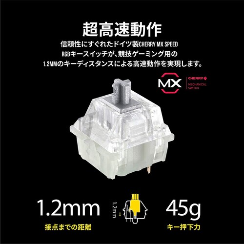 キーが高速に反応する「銀軸」