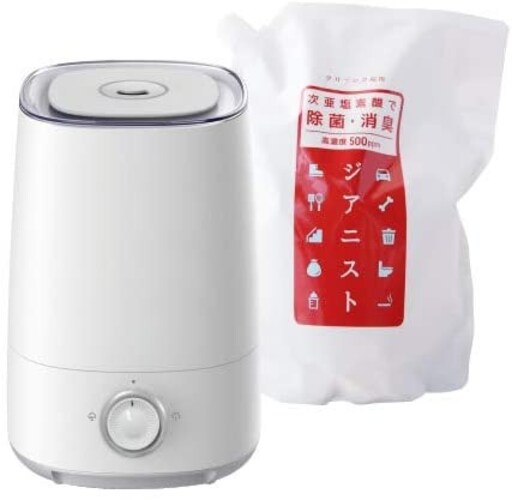 超音波加湿器に次亜塩素酸水を入れても良い?