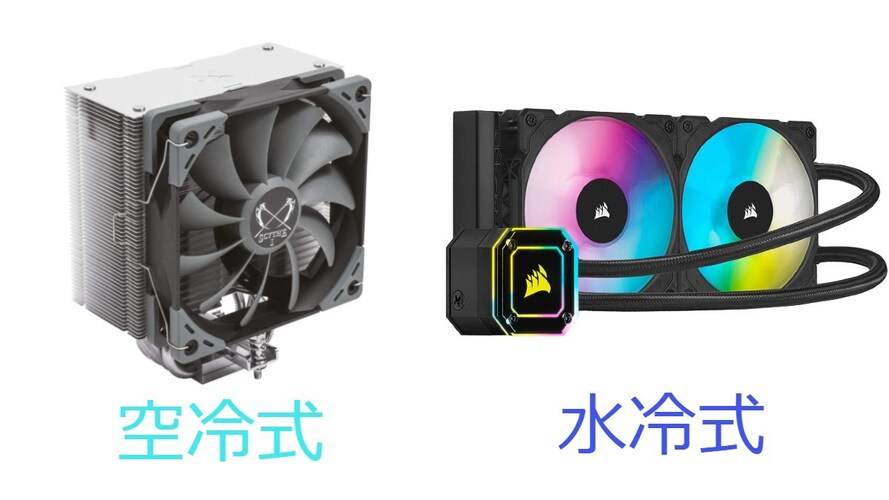 CPUクーラー|空冷式は低予算、水冷式は見栄えが良い