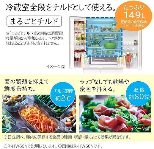 【冷蔵室】食材の鮮度が長持ちする機能に注目