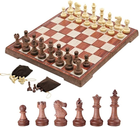 予約販売も  人魚モチーフ 完品 駒 盤 木製チェスボード 折り畳み式 オセロ/チェス