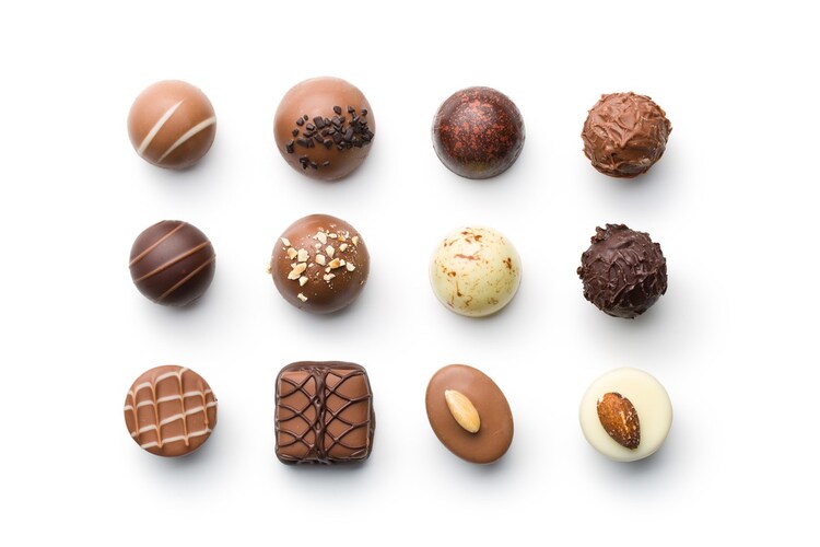 いろんな味のチョコトリュフ画像