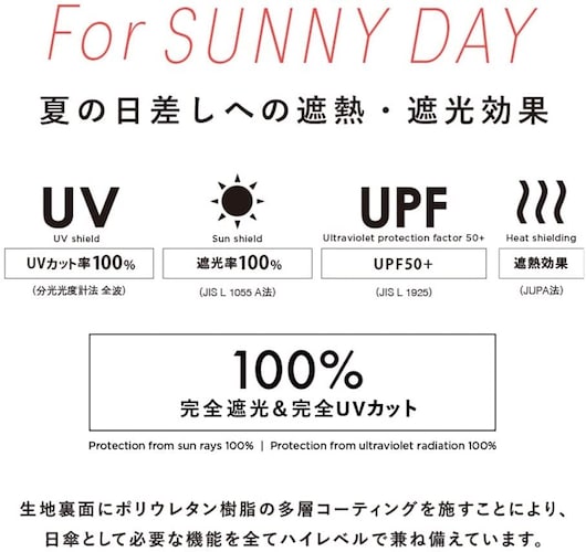 遮光率やUVカット率で選ぶ