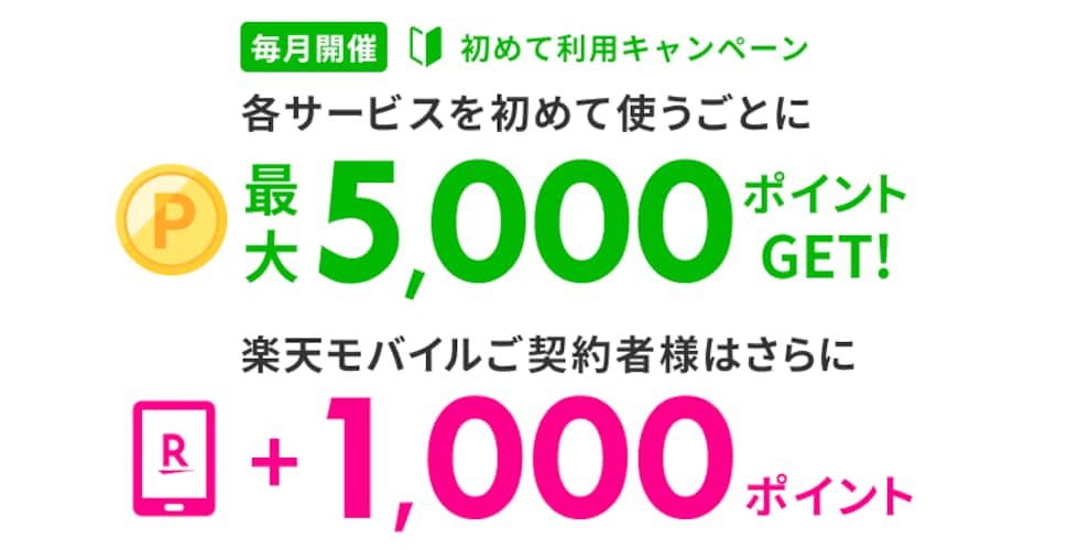 初めて利用キャンペーンでポイントをゲットする