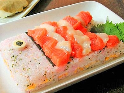 こどもの日ご飯に……鯉のぼりの押し寿司レシピ