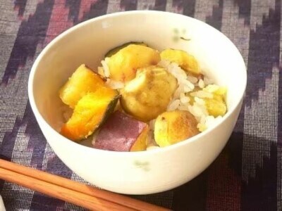 さつまいもと栗と南瓜の炊き込みご飯……芋栗南京ご飯レシピ