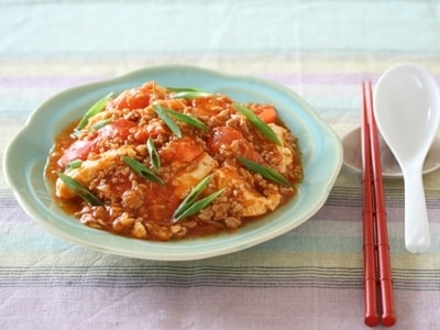 簡単15分レシピ　トマトマーボー豆腐