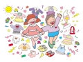 着せ替え人形の紙を無料ダウンロード&印刷！