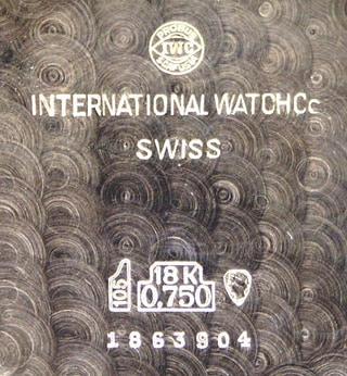 IWC センターセコンドの裏蓋