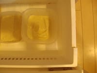 タッパに入れて冷やす