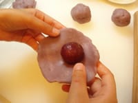 ぶどうをまく