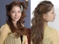 ロングヘア・華やかアシンメトリーヘアアレンジ